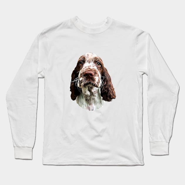 Springer Spaniel Cute Puppy Dog Long Sleeve T-Shirt by ElegantCat